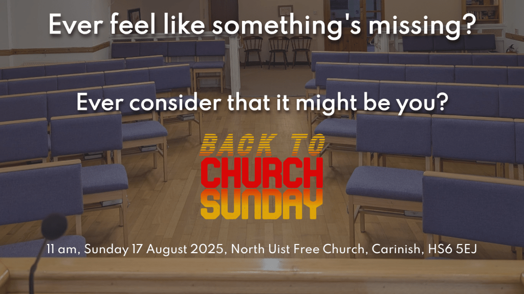 Back To Church&nbsp;Sunday